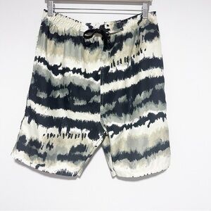 Mr. Buhu Men's Black and Gray Swim Shorts Size L